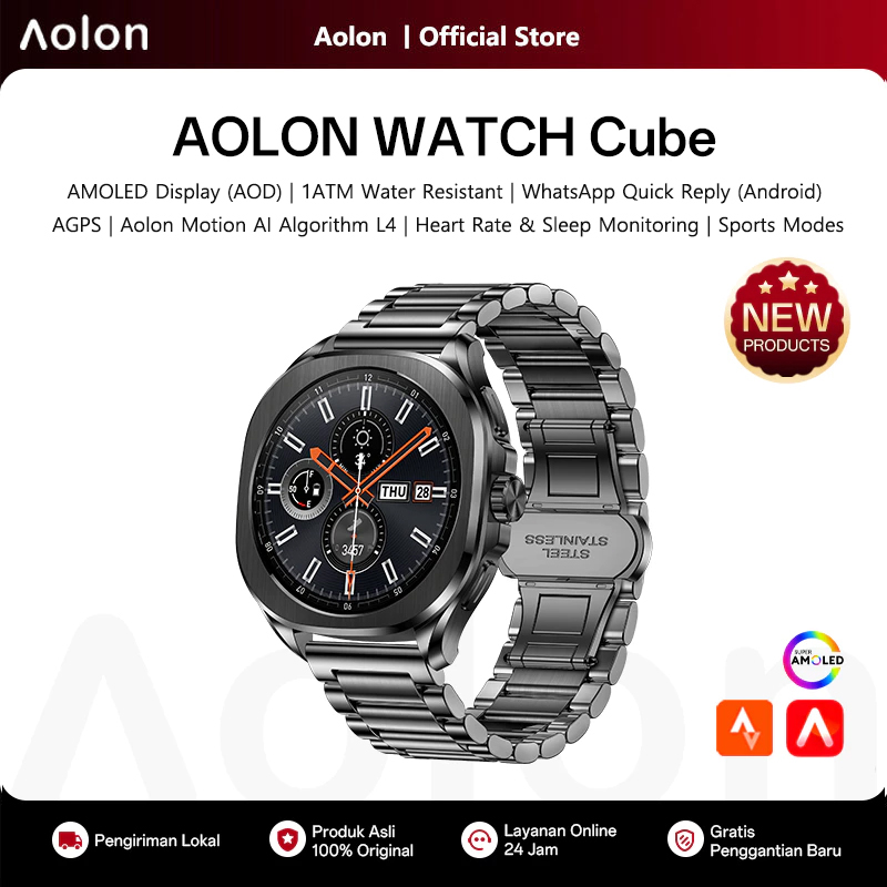 Android Smartwatch Accessories - Aolon Cube Smart Watch 1.43
