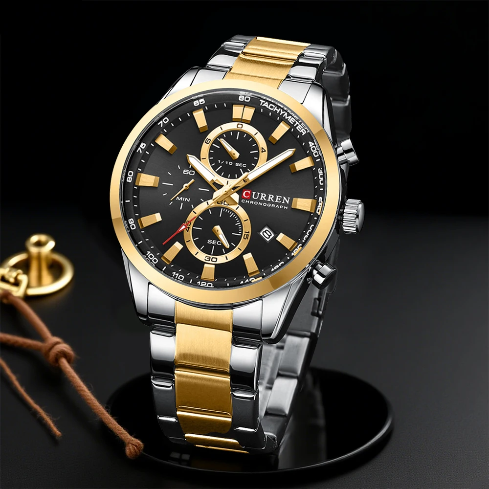 Accessories With Watch - CURREN Casual Quartz Chrono Sport Watches