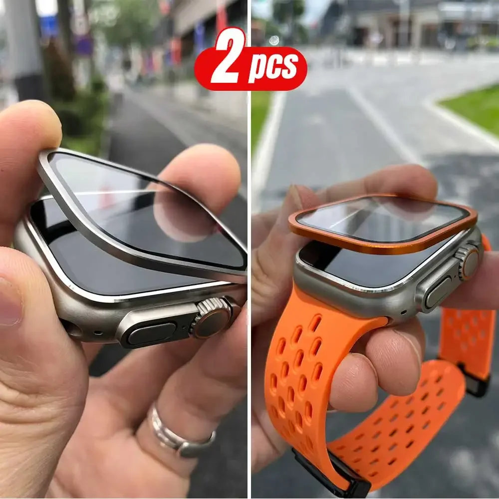 2PCS Titanium Metal Frame for  - огляд і ціна Apple Smartwatch Accessories