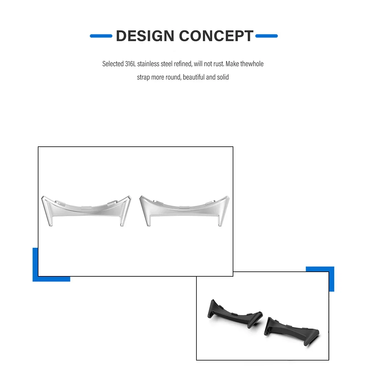 2pcs Watch Strap Connector Ada - огляд і ціна Smartwatch Straps & Accessories
