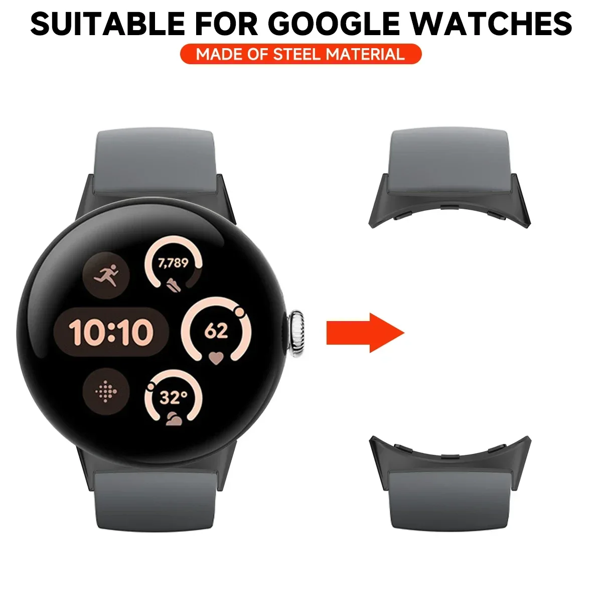 2pcs Watch Strap Connector Ada - огляд і ціна Smartwatch Straps & Accessories