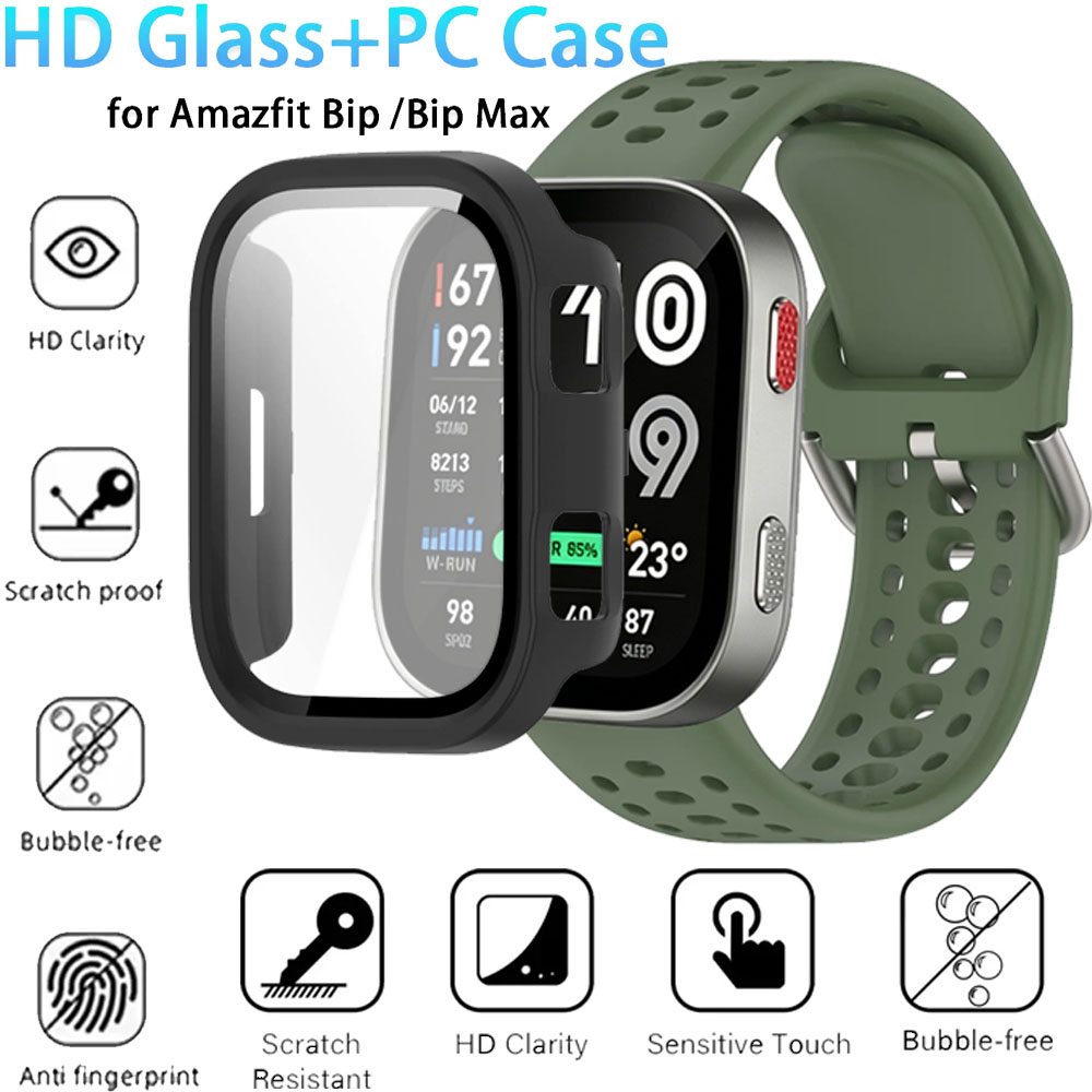 HD Glass+PC Case for Amazfit B - огляд і ціна Amazfit Smartwatch Accessories