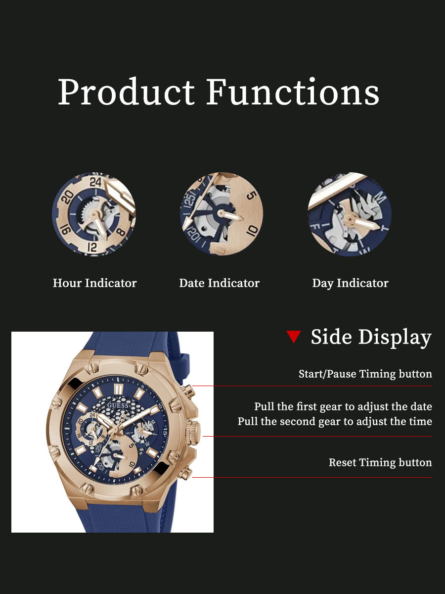 GUESS GW0334G3 Men Watch Multi - огляд і ціна Smartwatch Guess