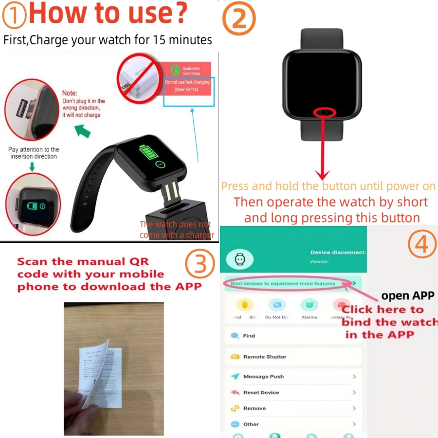 Smart Watch For Men Women Spor - огляд і ціна Android Smartwatch Accessories