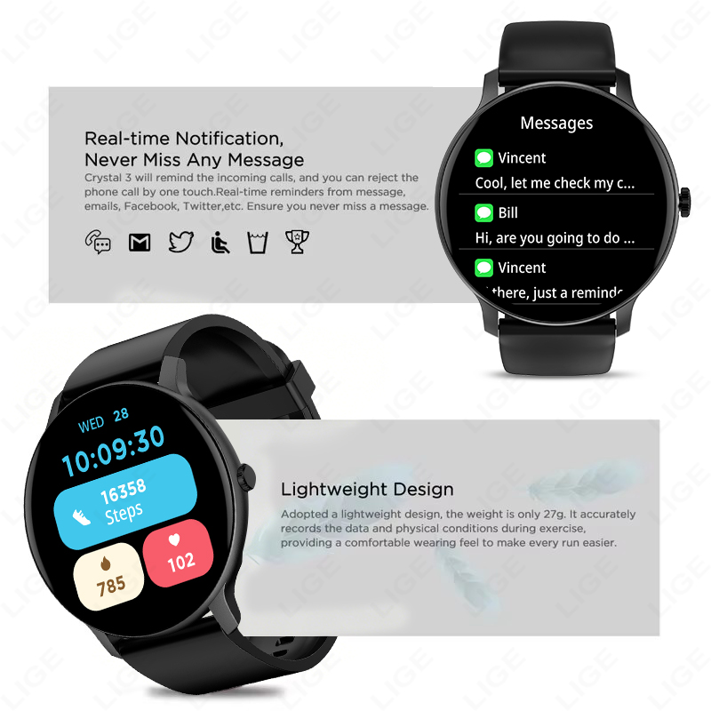 LIGE 2026 NEW Women Smart Watc - огляд і ціна Android Smartwatch Accessories