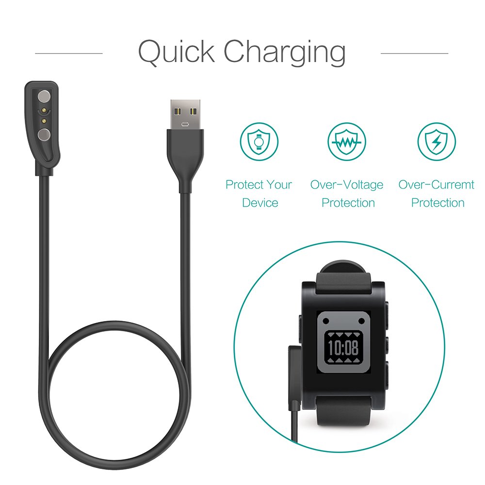 2-Pack Charger for Pebble Clas - огляд і ціна Pebble Smartwatch Accessories