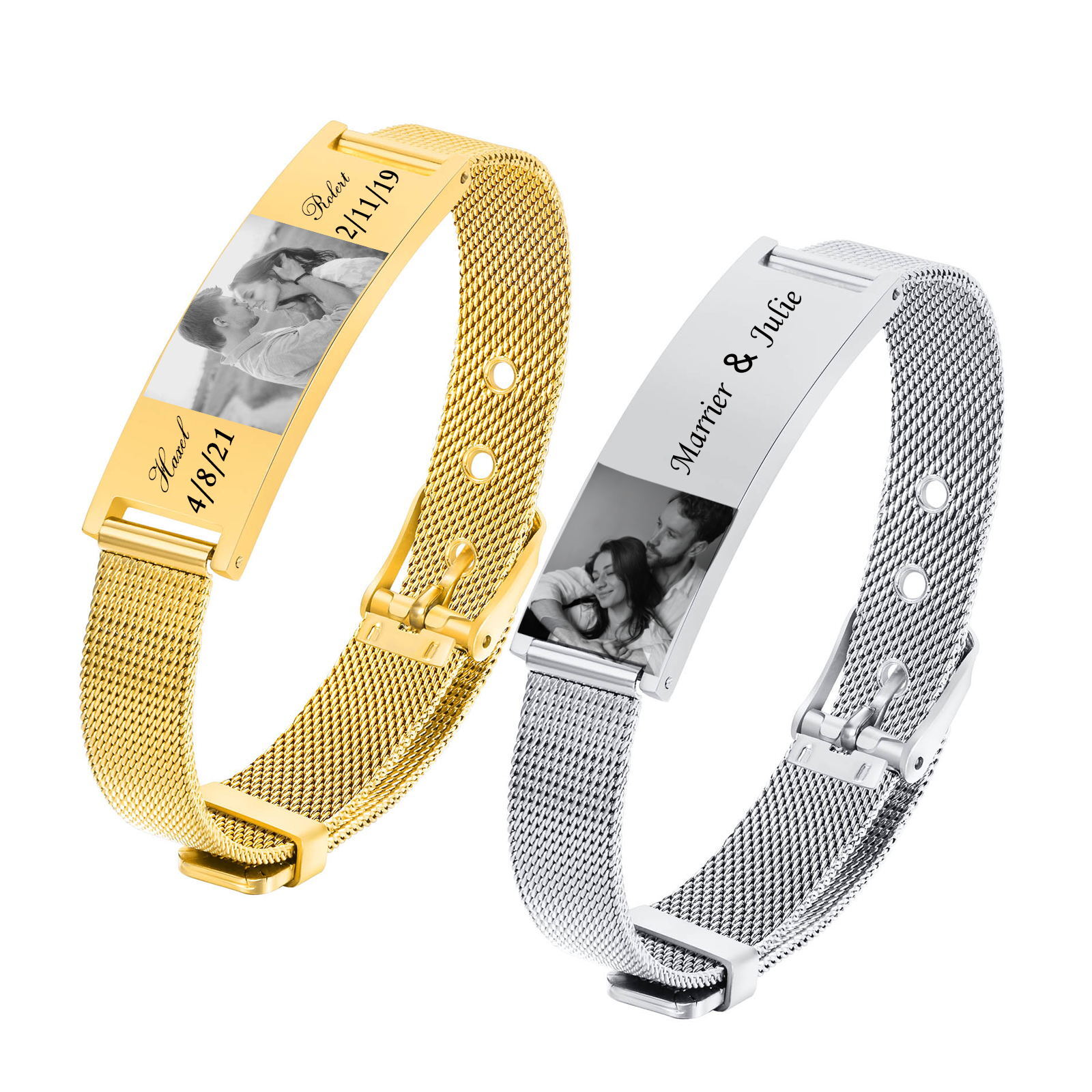Personalized Photo Bracelet, S - огляд і ціна Stainless Mesh Band