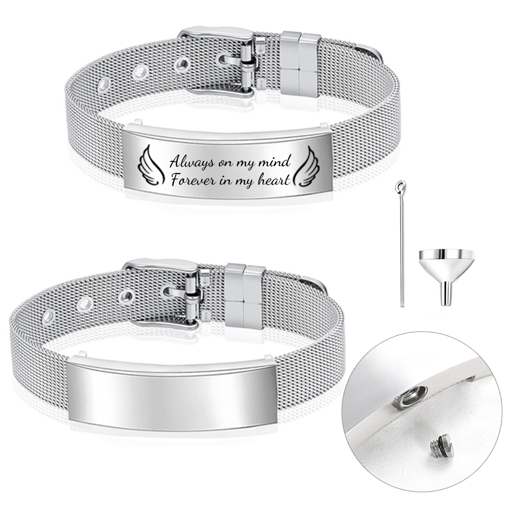 Cremation Jewelry Urn Bracelet - огляд і ціна Stainless Mesh Band