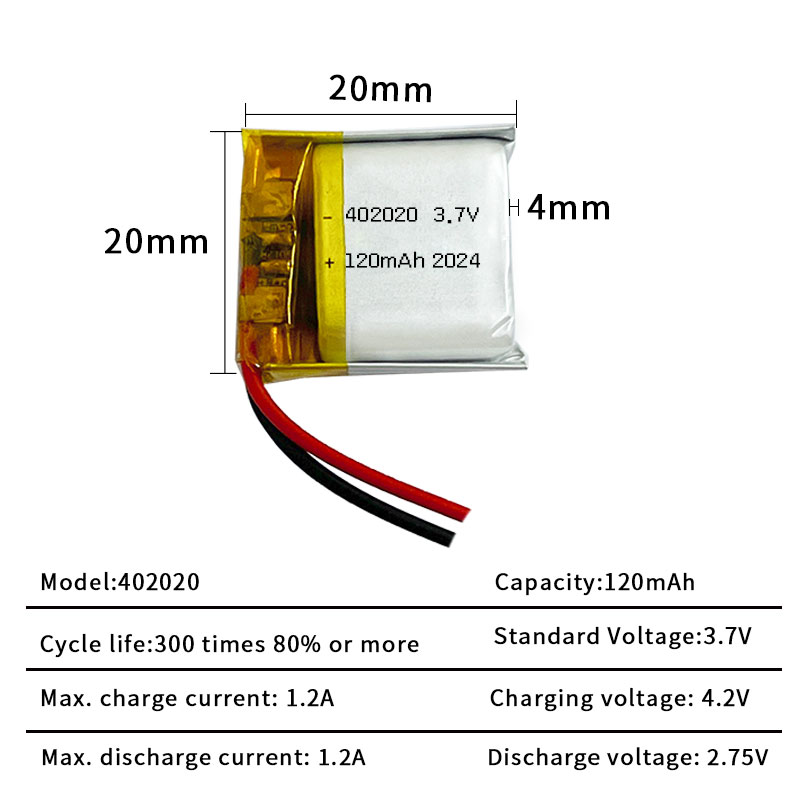 3.7V 120mAh 402020 Li-Po Recha - огляд і ціна Smartwatch Headset