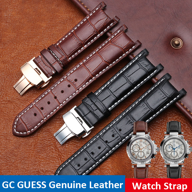 Notched Leather Watch strap 20 - огляд і ціна Smartwatch Guess