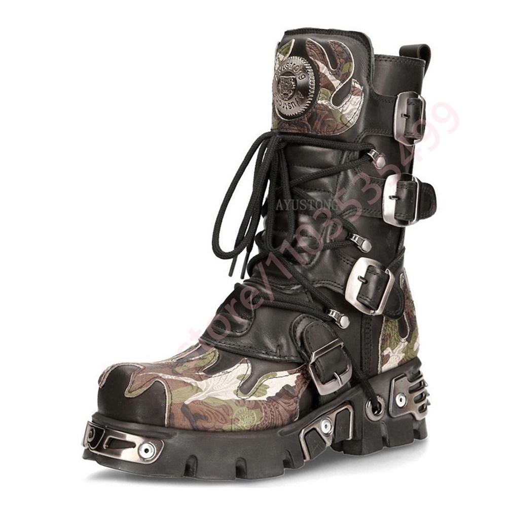 Punk Rock Camouflage Belt Buck - огляд і ціна Leather Classic Strap
