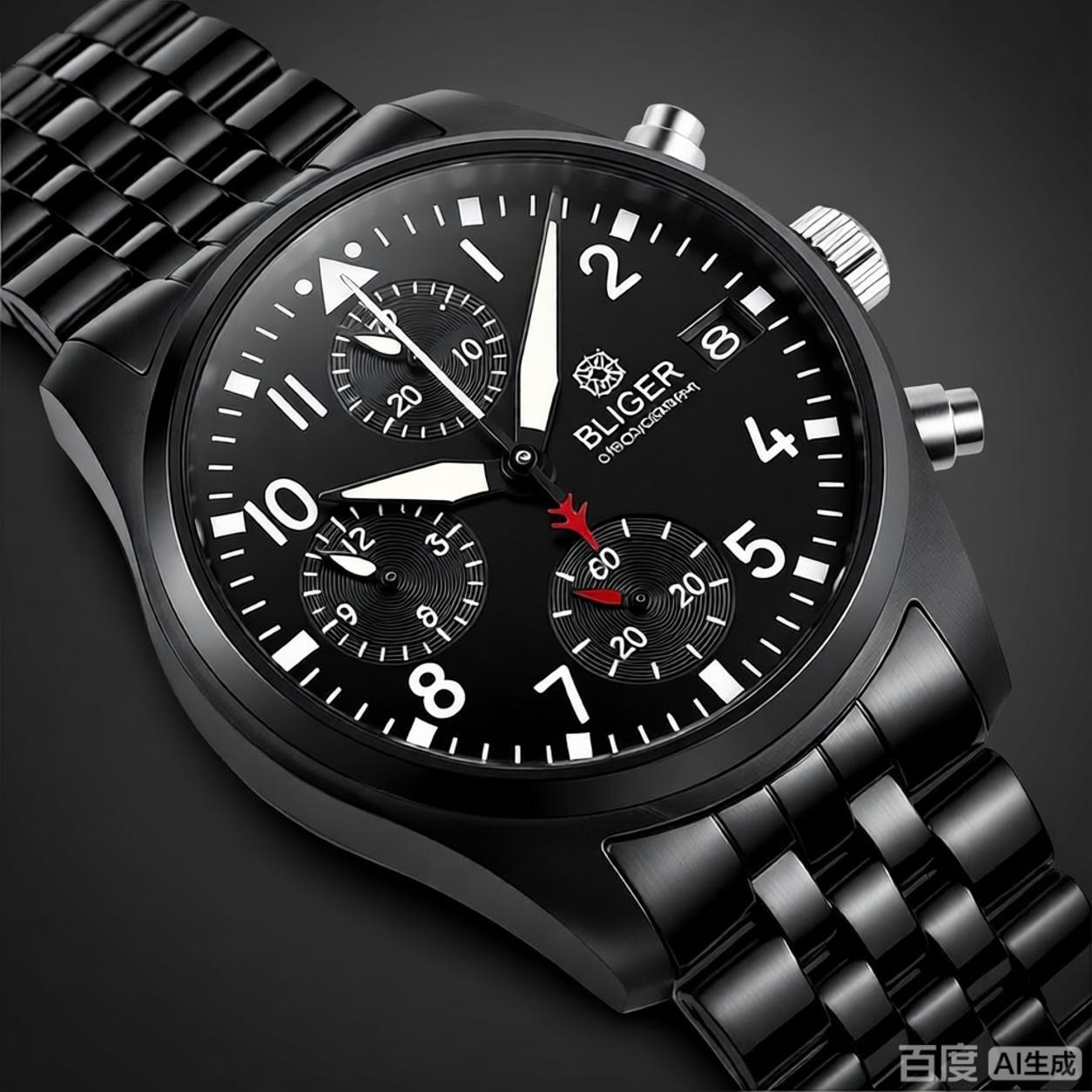 BLIGER Full Black Brushed 38mm - огляд і ціна Accessories With Watch