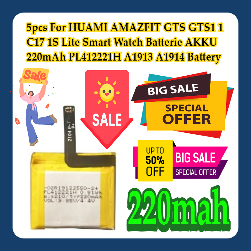5pcs For HUAMI AMAZFIT GTS GTS - огляд і ціна Smartwatch A1914