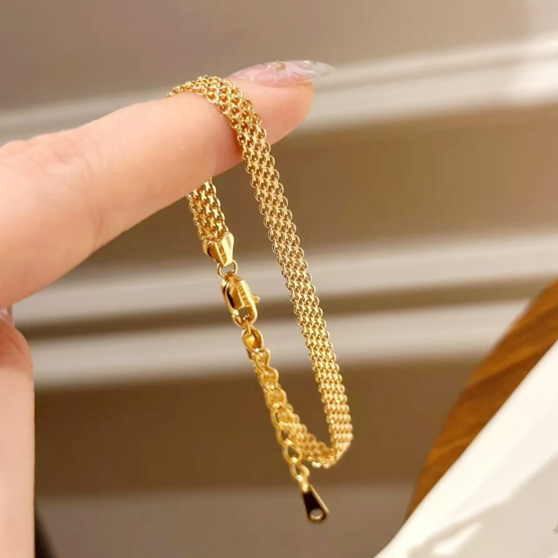 Stainless Steel 18K Gold Plate - огляд і ціна Stainless Mesh Band