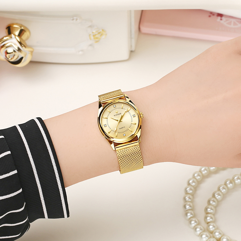 WWOOR Luxury Brand Dress Gold  - огляд і ціна Stainless Mesh Band