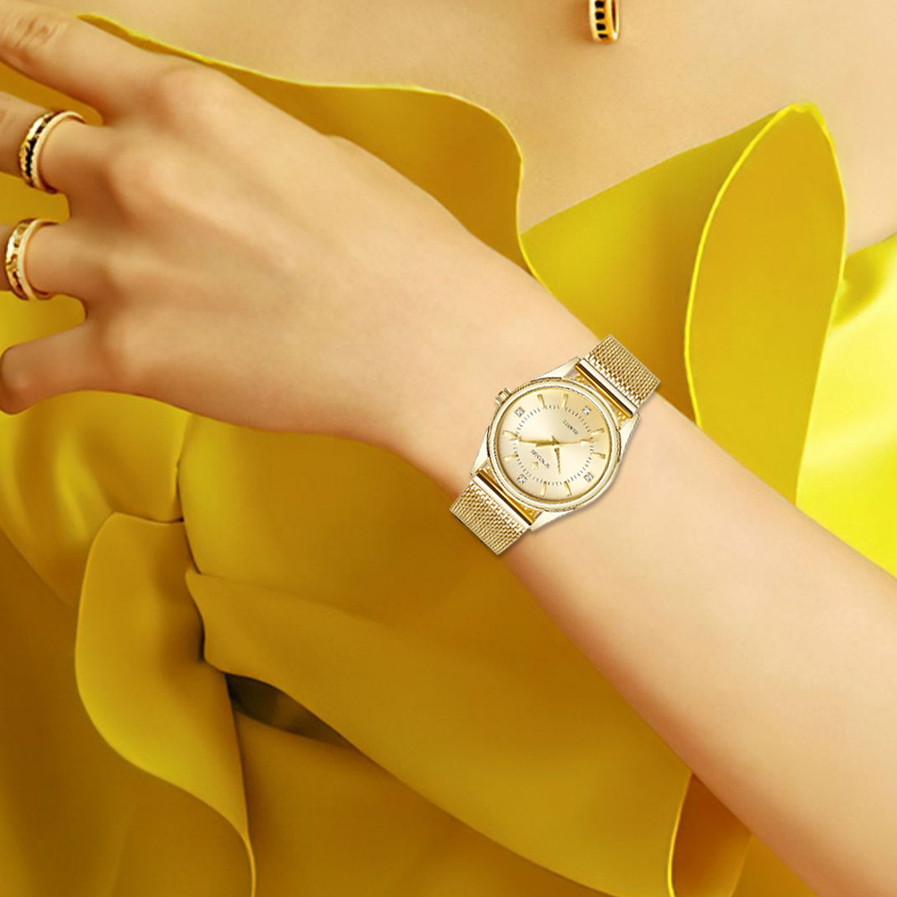 WWOOR Luxury Brand Dress Gold  - огляд і ціна Stainless Mesh Band