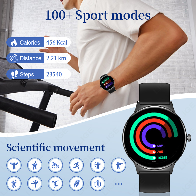 LIGE Ultra Thin Fashion Smart  - огляд і ціна Android Smartwatch Accessories