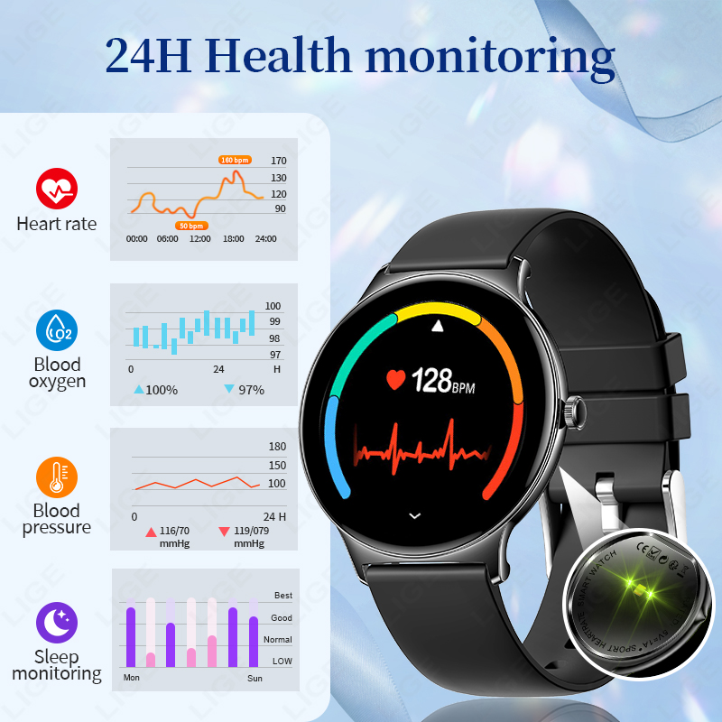LIGE Ultra Thin Fashion Smart  - огляд і ціна Android Smartwatch Accessories