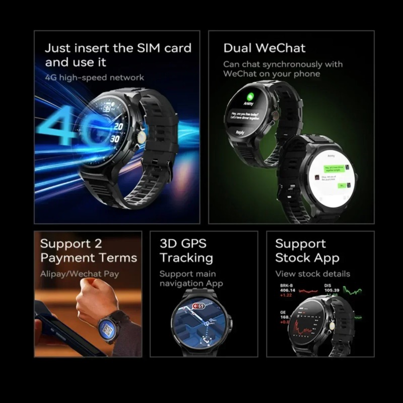 4G SIM Multifunctional Sports  - огляд і ціна Android Smartwatch Accessories