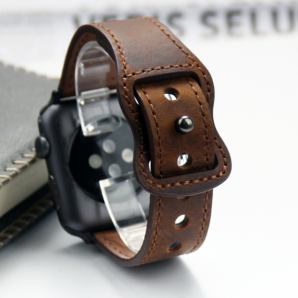 Genuine Leather Correa Strap f - огляд і ціна Smartwatch Accessories Shop